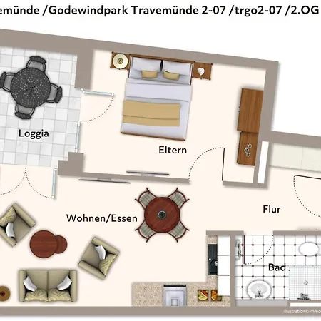 Lägenhet Godewindpark Travemuende Godewindpark Travemuende 2-07 *